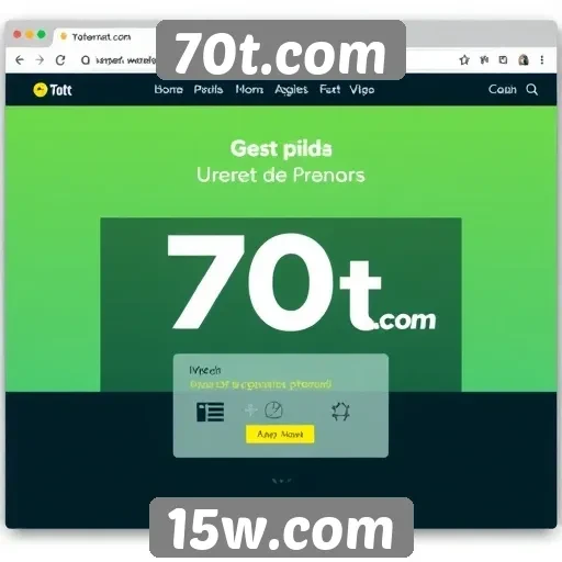 Mudanças na interface do usuário do 70t.com